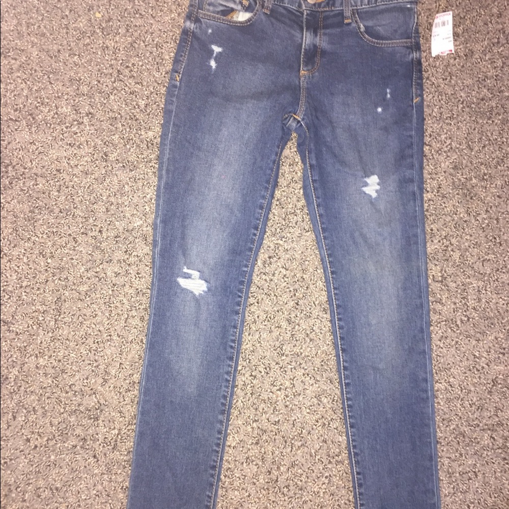 Blue ripped jeans